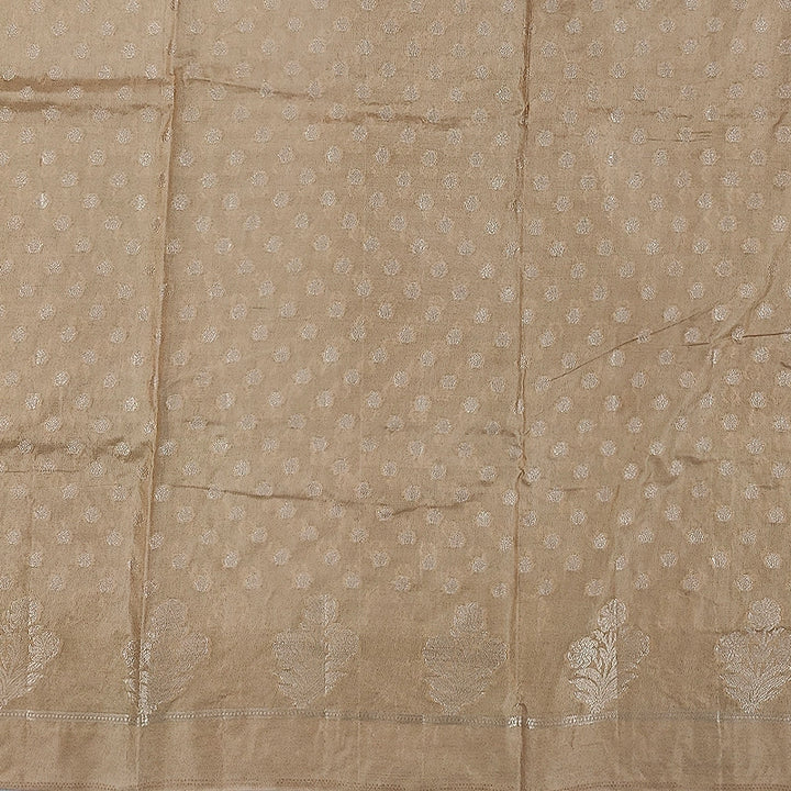 Hayagrivas Golden-Beige Fancy Cotton Saree SSCBF120H2-3