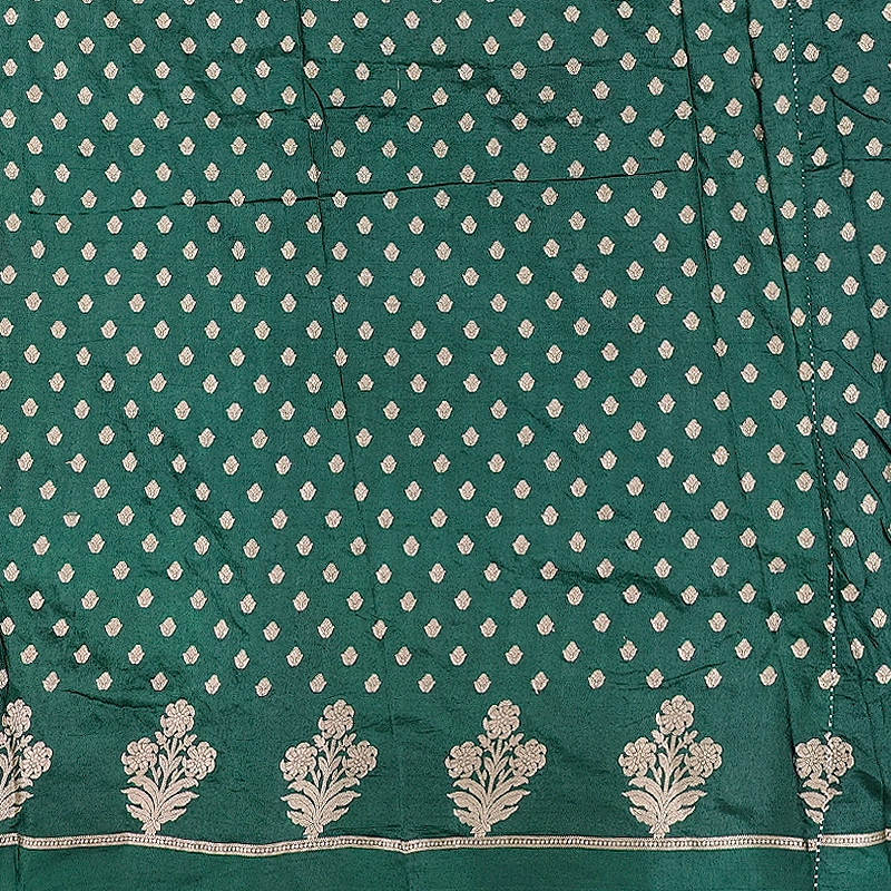 Hayagrivas Bottle Green Fancy Cotton Saree SSCBF120H2-8