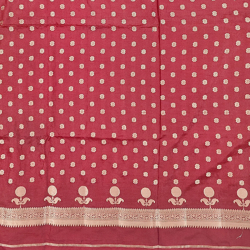 Hayagrivas Rust Orange Fancy Cotton Saree SSCBF120H3-1