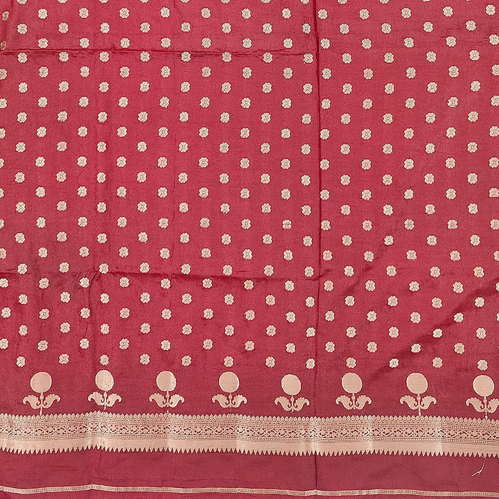 Hayagrivas Rust Orange Fancy Cotton Saree SSCBF120H3-1
