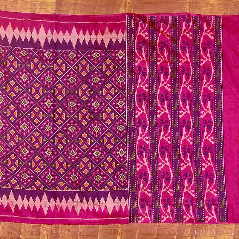 Hayagrivas Deep Purple Fancy Cotton Saree SSCBF120H7-12