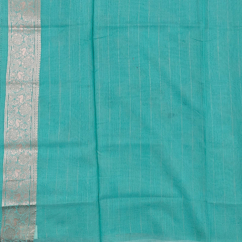 Hayagrivas Sea Green Fancy Cotton Saree SSCBF121H2-1