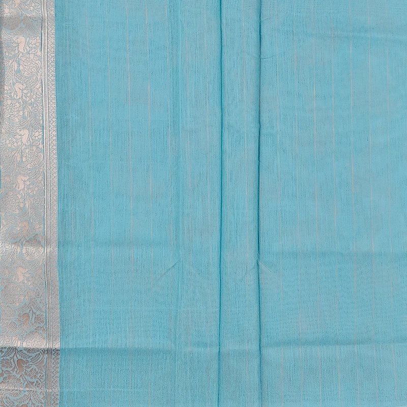 Hayagrivas Sky Blue Fancy Cotton Saree SSCBF121H2-7