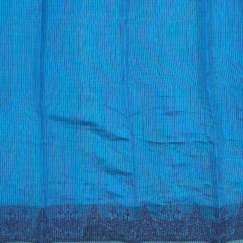 Hayagrivas Turquoise-Blue Fancy Cotton Saree SSCBF121H3-2
