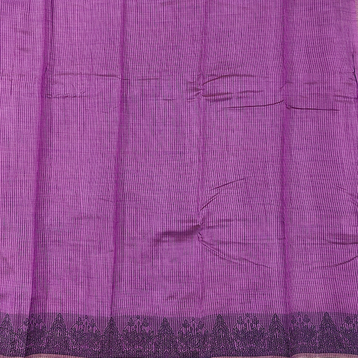 Hayagrivas Mauve-Purple Fancy Cotton Saree SSCBF121H3-3