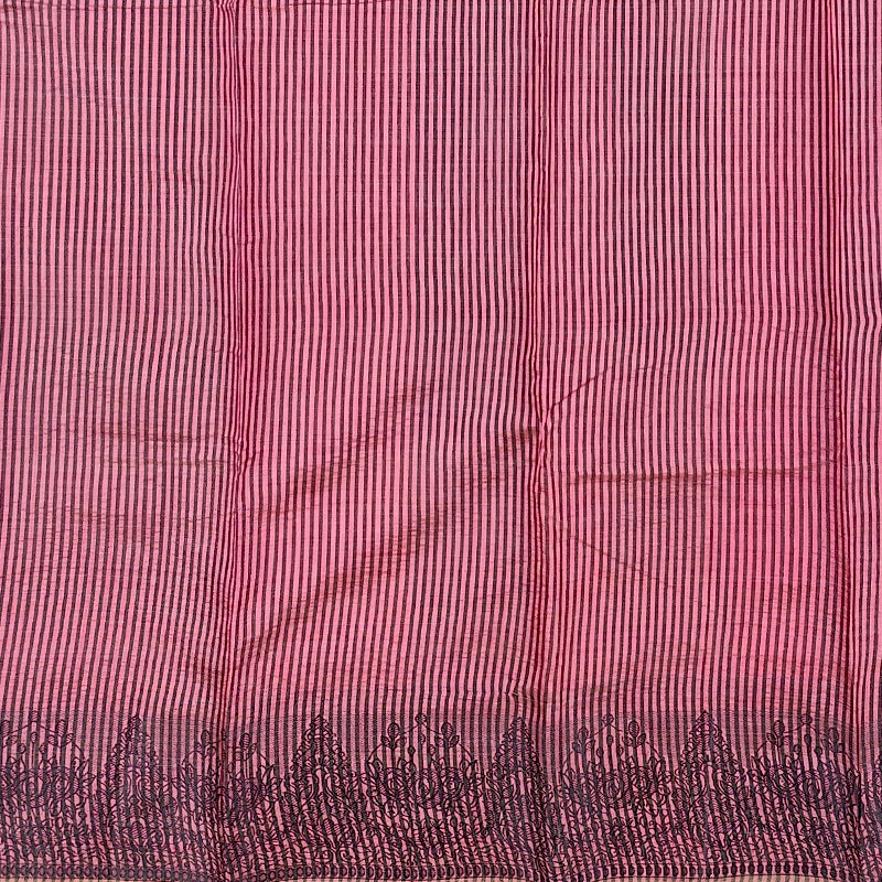 Hayagrivas Coral-Pink Fancy Cotton Saree SSCBF121H3-4