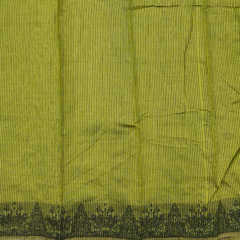 Hayagrivas Lime Green Fancy Cotton Saree SSCBF121H3-5