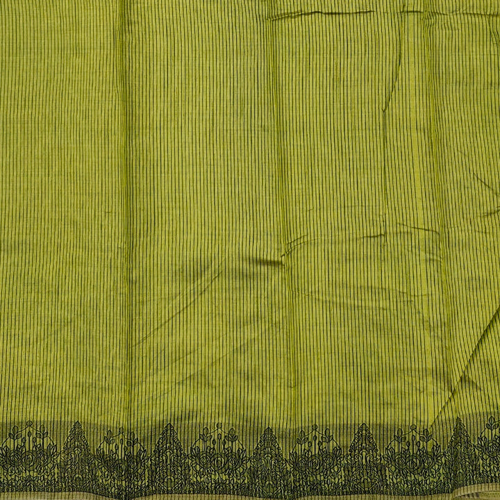 Hayagrivas Lime Green Fancy Cotton Saree SSCBF121H3-5