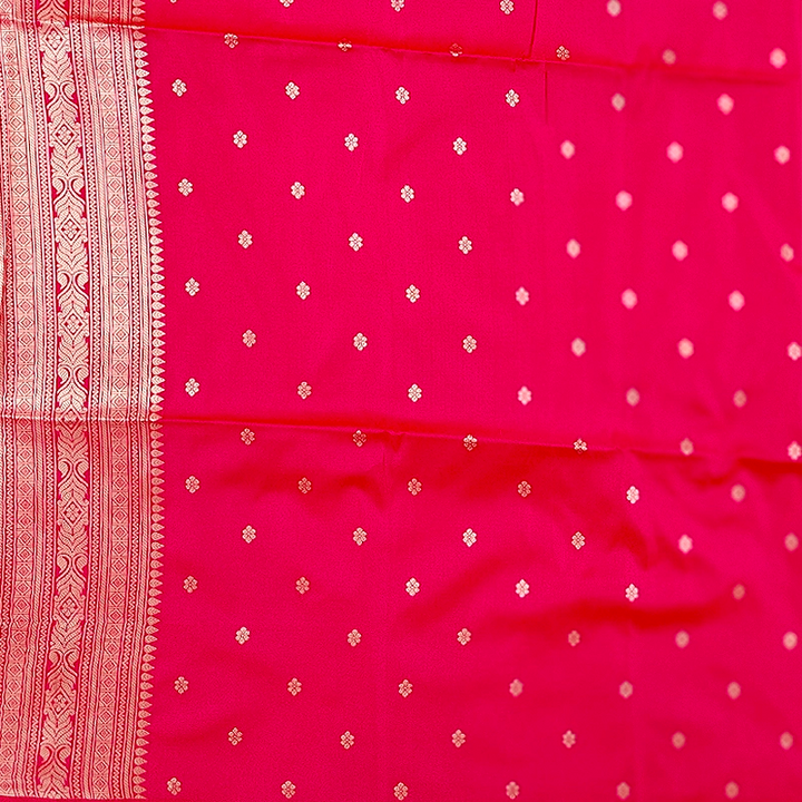 Hayagrivas Bright Red Fancy Cotton Saree SSCBF121H6-1