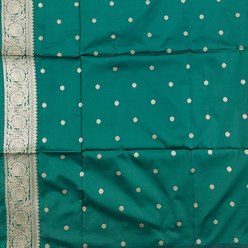 Hayagrivas Bottle Green Fancy Cotton Saree SSCBF121H6-16