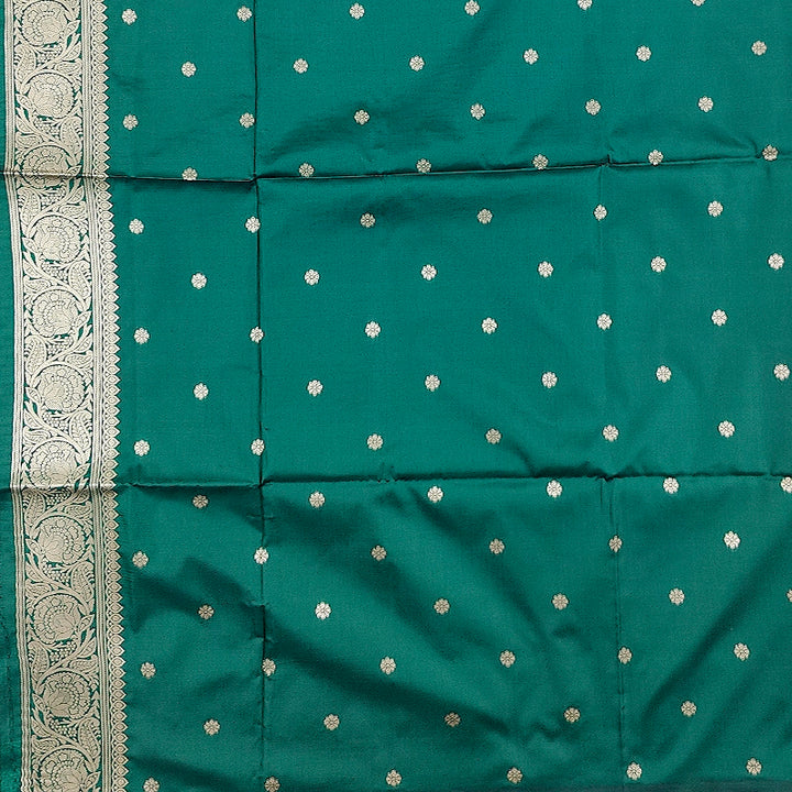 Hayagrivas Bottle Green Fancy Cotton Saree SSCBF121H6-16
