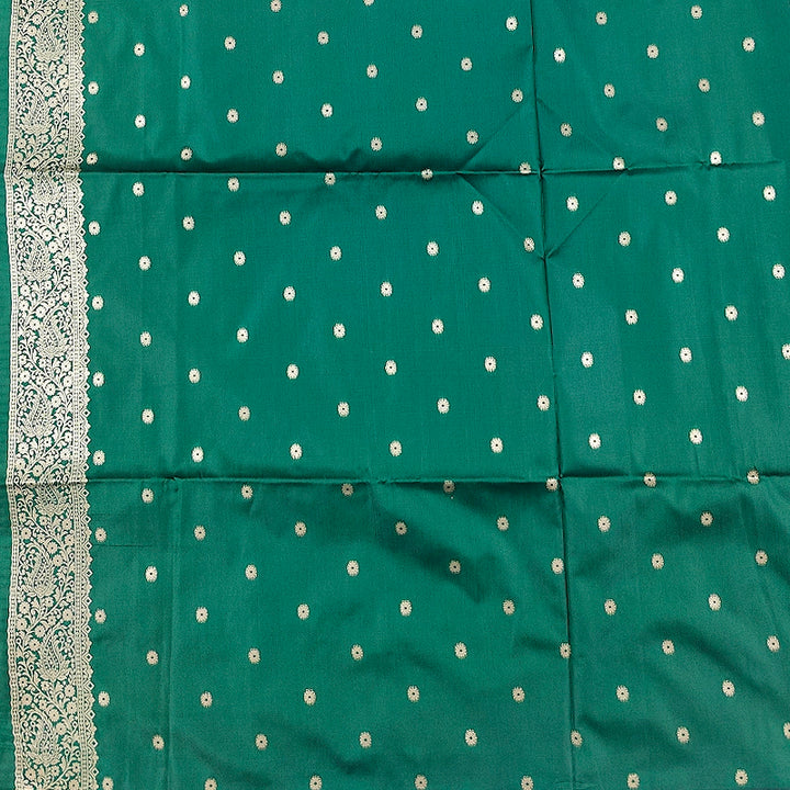 Hayagrivas Bottle Green Fancy Cotton Saree SSCBF121H6-6