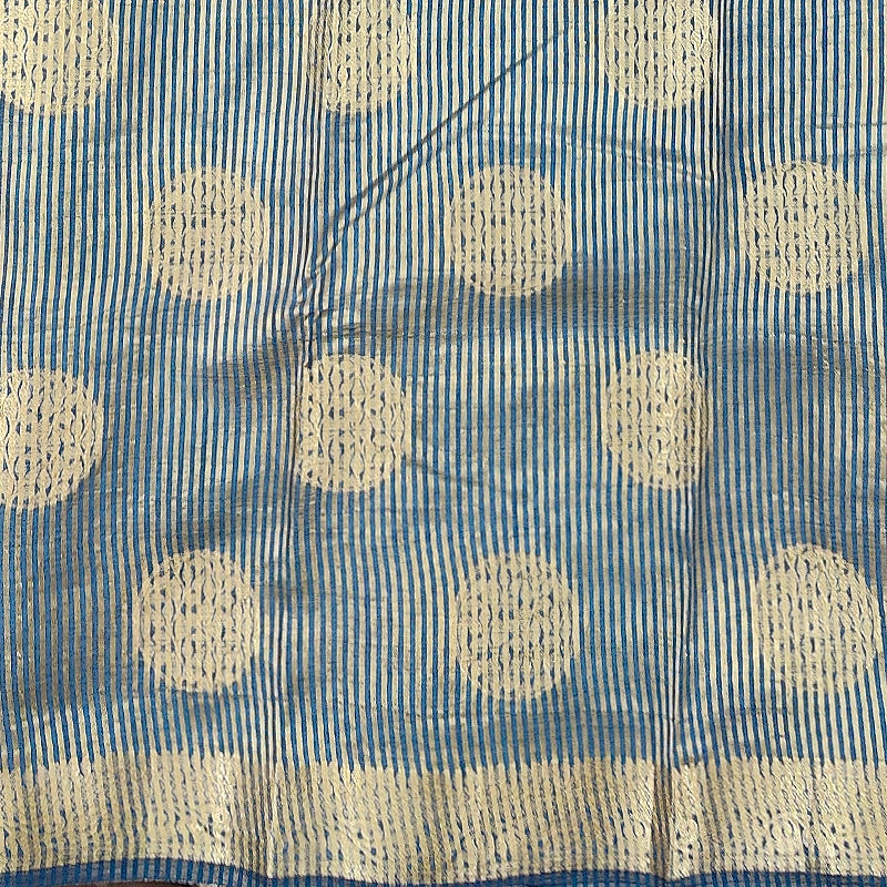 Hayagrivas Peacock Blue Fancy Cotton Saree SSCBF121H7-11