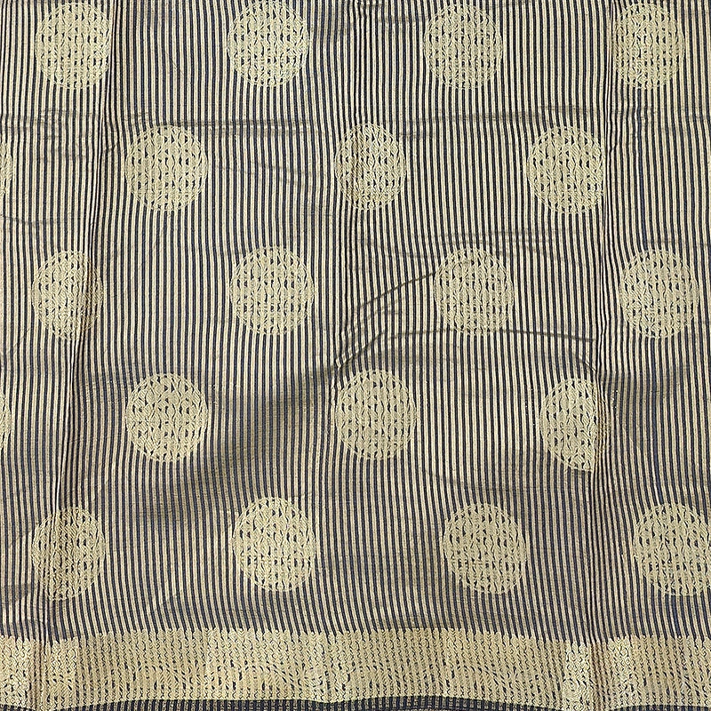 Hayagrivas Greyish Blue Fancy Cotton Saree SSCBF121H7-2