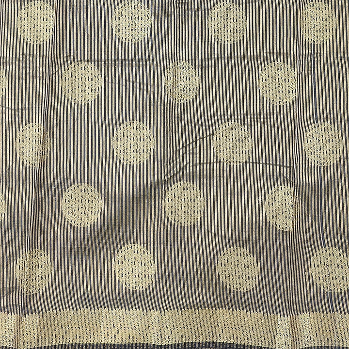 Hayagrivas Greyish Blue Fancy Cotton Saree SSCBF121H7-2