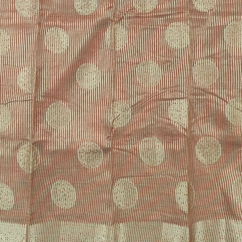 Hayagrivas Rust Orange Fancy Cotton Saree SSCBF121H7-4