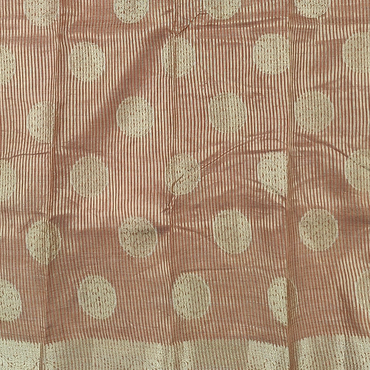 Hayagrivas Rust Orange Fancy Cotton Saree SSCBF121H7-4