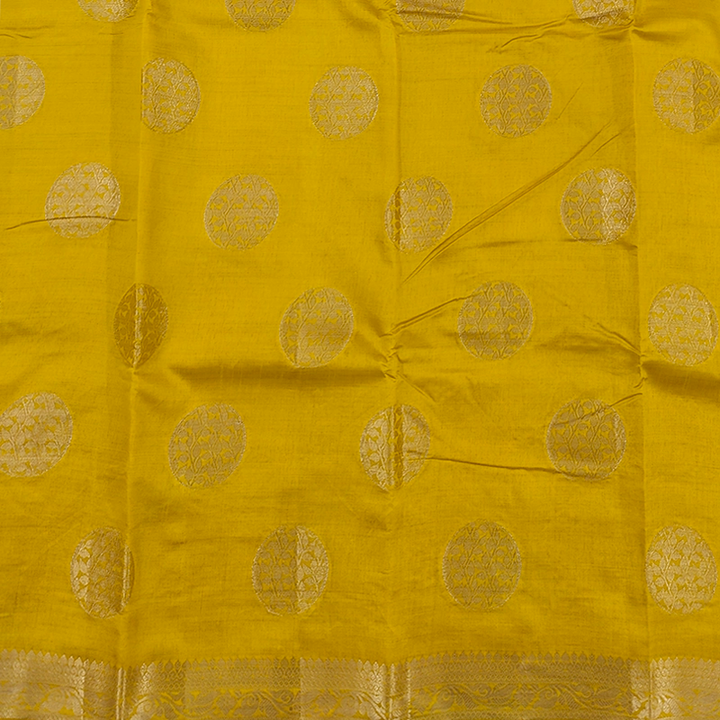 Hayagrivas Yellow Fancy Cotton Saree SSCBF121H7-7