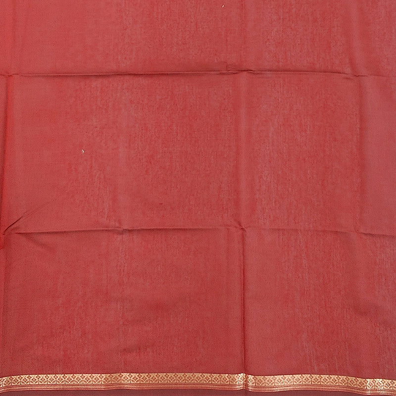 Hayagrivas Crimson-Red Fancy Cotton Saree SSCBF121H9-3