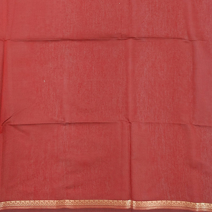 Hayagrivas Crimson-Red Fancy Cotton Saree SSCBF121H9-3