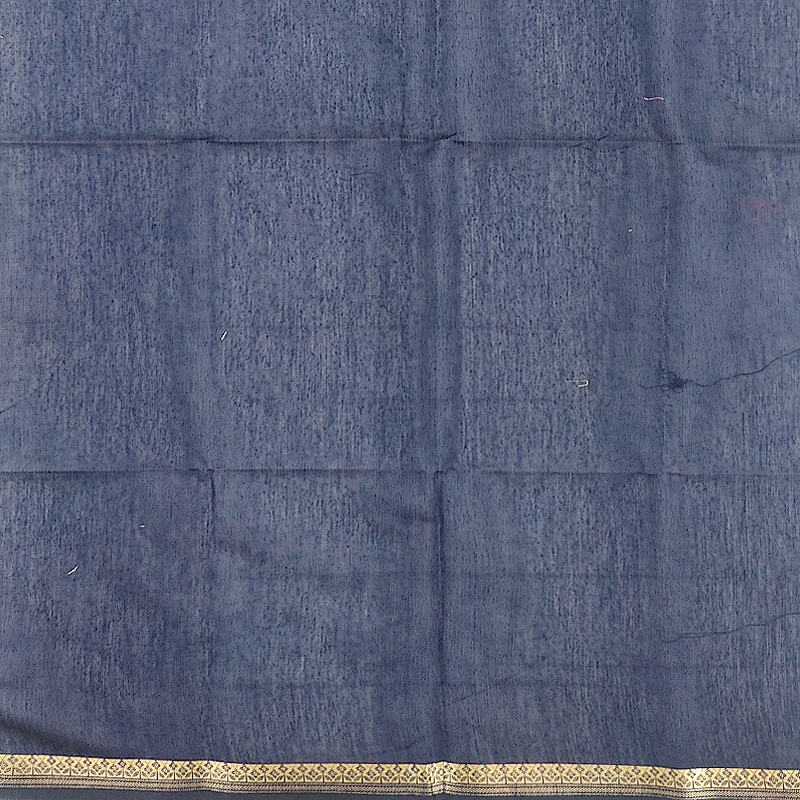 Hayagrivas Navy Blue Fancy Cotton Saree SSCBF121H9-4