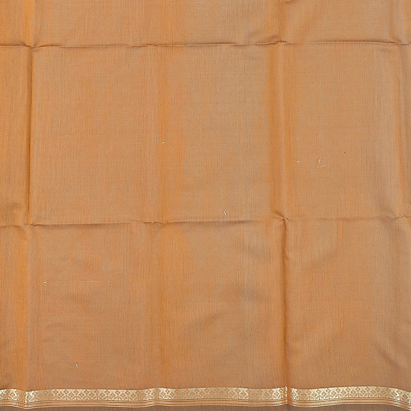 Hayagrivas Mustard-Brown Fancy Cotton Saree SSCBF121H9-5