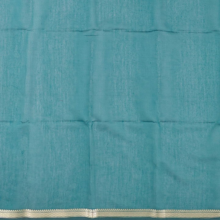 Hayagrivas Teal-Green Fancy Cotton Saree SSCBF121H9-6