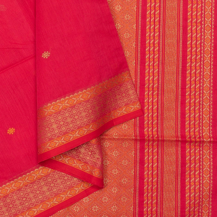 Hayagrivas Pink Handloom Kanchi Cotton Saree SSCBF132H1-1