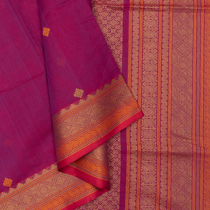 Hayagrivas Purple Handloom Kanchi Cotton Saree SSCBF132H30-1