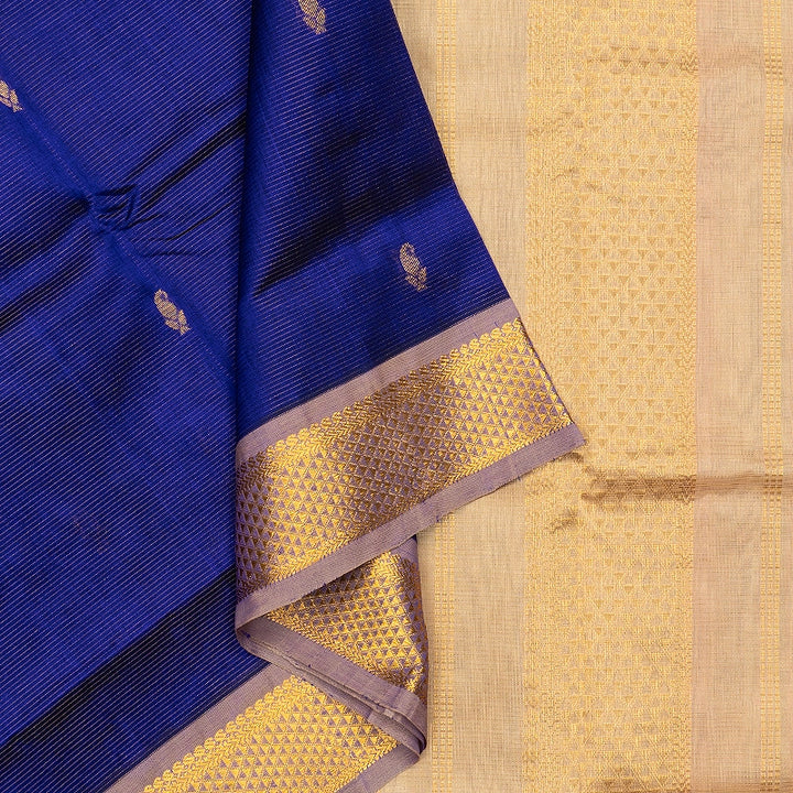 Hayagrivas Royal Blue Pure Silk Cotton Saree SSCBF137H8-13