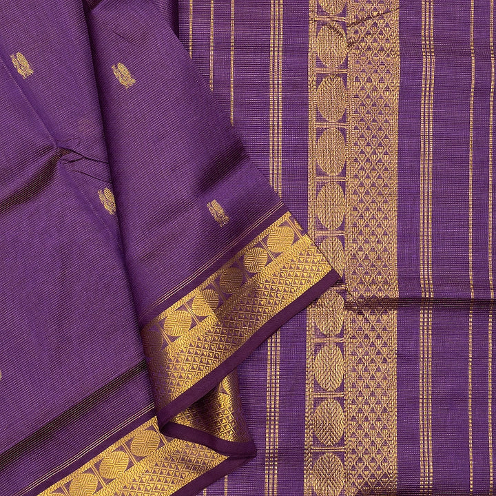 Hayagrivas Purple Pure Silk Cotton Saree SSCBF137H8-14