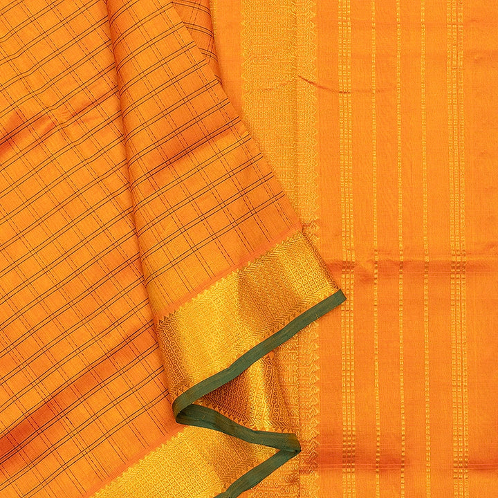Hayagrivas Orangish-Yellow Pure Silk Cotton Saree SSCBF138H4-2
