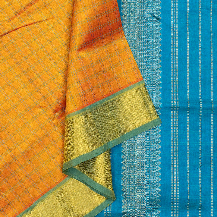 Hayagrivas Yellowish-Pink Pure Silk Cotton Saree SSCBF138H4-3
