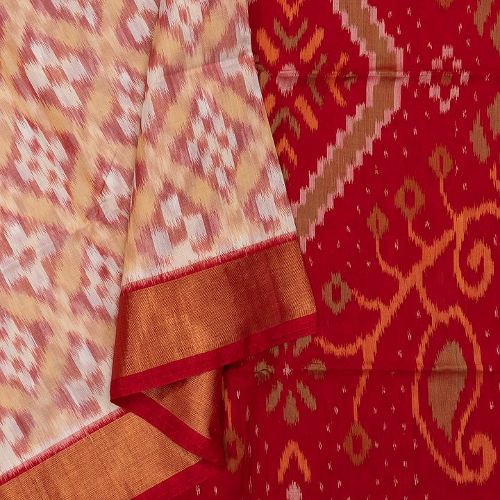 Hayagrivas White Handloom Ikkat Soft Silk Saree SSCBF155H1-41