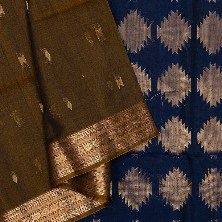 Hayagrivas Honey Shade Kora Silk Cotton Saree SSCBF156H5-5