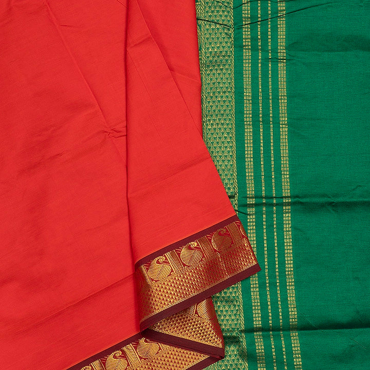 Hayagrivas Red Semi Silk Cotton Saree SSCBF164I1-11