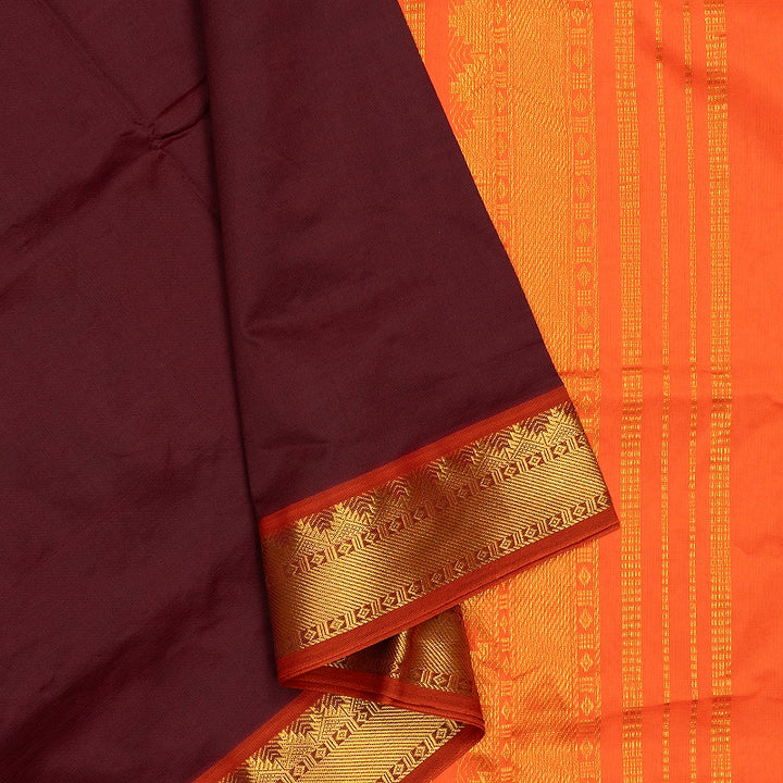 Hayagrivas Brown Semi Silk Cotton Saree SSCBF164I1-120
