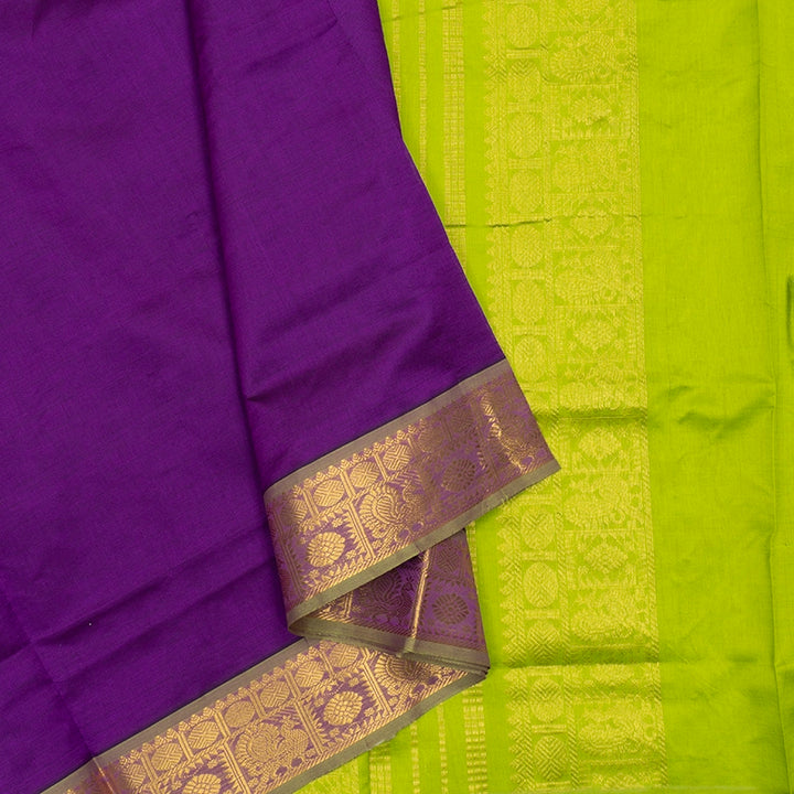 Hayagrivas Vadamalli Purple Semi Silk Cotton Saree SSCBF164I1-139