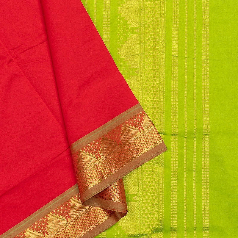 Hayagrivas Red Semi Silk Cotton Saree SSCBF164I1-150