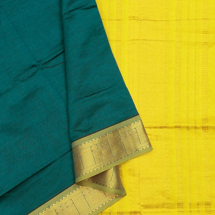 Hayagrivas Teal Green Semi Silk Cotton Saree SSCBF164I1-16