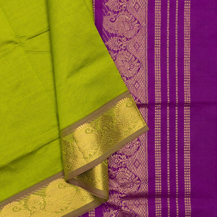 Hayagrivas Parrot Green Semi Silk Cotton Saree SSCBF164I1-21