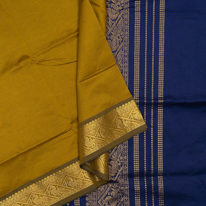 Hayagrivas Golden Yellow Semi Silk Cotton Saree SSCBF164I1-56
