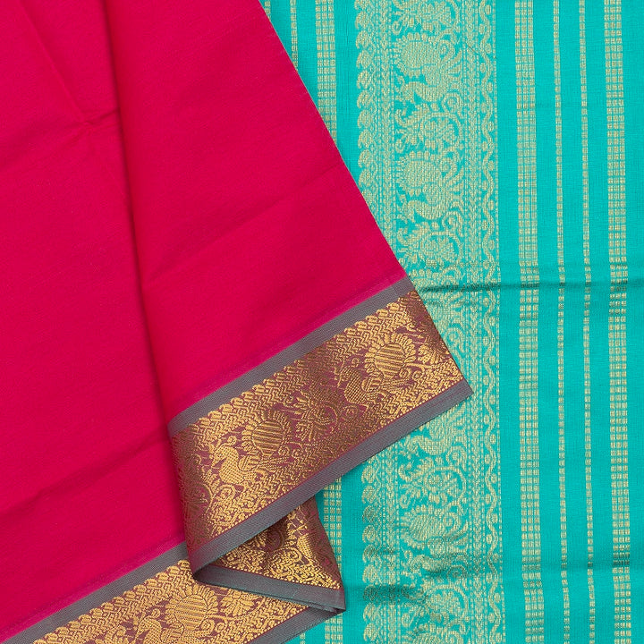 Hayagrivas Dark Pink Semi Silk Cotton Saree SSCBF164I1-58