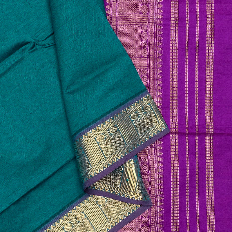 Hayagrivas Rama Green Semi Silk Cotton Saree SSCBF164I1-9