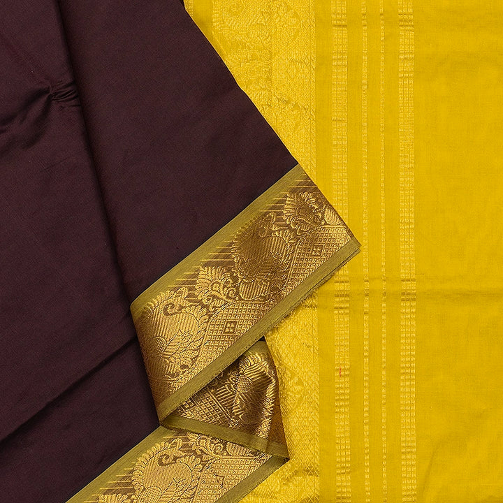 Hayagrivas Coffee Brown Semi Silk Cotton Saree SSCBF164I1-42