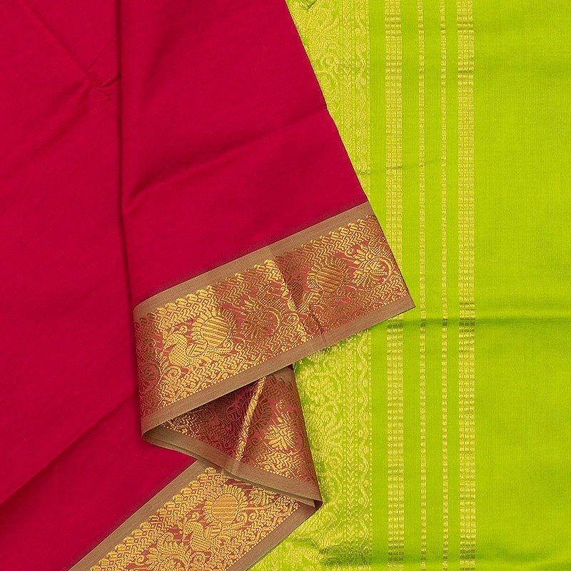 Hayagrivas Dark Pink Semi Silk Cotton Saree SSCBF164I1-43