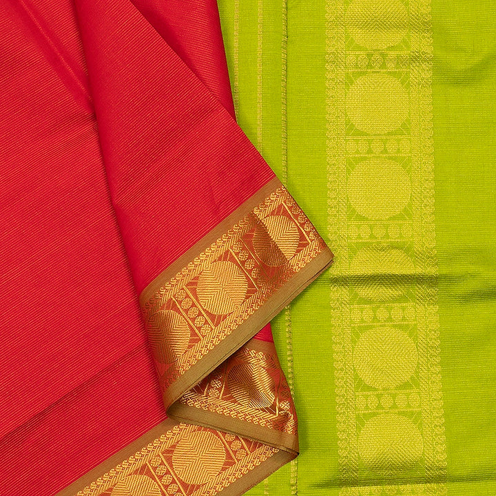 Hayagrivas Red Semi Silk Cotton Saree SSCBF164I2-32
