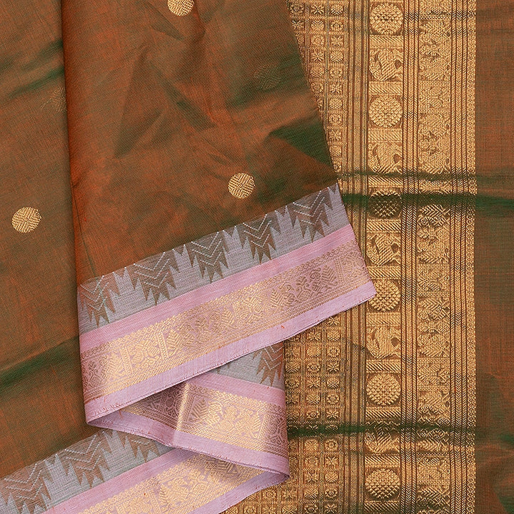 Hayagrivas Manthalir Green Kanchi Silk Cotton Saree SSCBF179I5-16