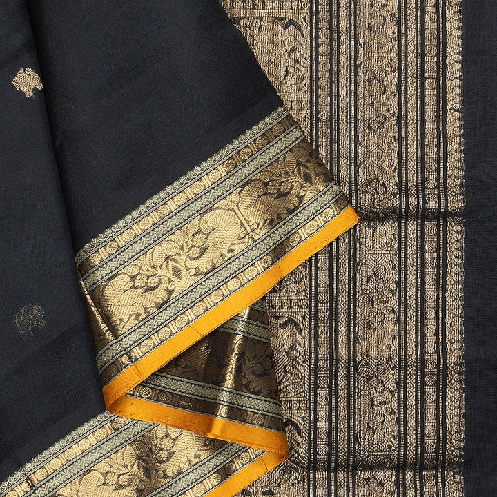 Hayagrivas Black Kanchi Silk Cotton Saree SSCBF179I5-27