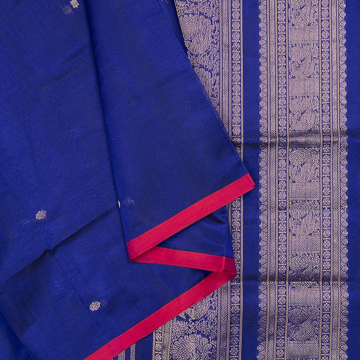Hayagrivas MS Blue Kanchi Silk Cotton Saree SSCBF179I1-6